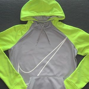 Neon yellow and gray Nike sweatshirt size small
